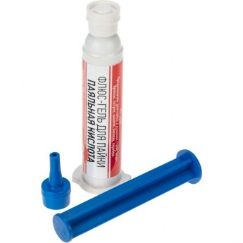 Флюс-гель для пайки REXANT, паяльная кислота, 12 мл, техно-шприц, блистер Флюс-гель для пайки REXANT, паяльная кислота, 12 мл, техно-шприц, блистер