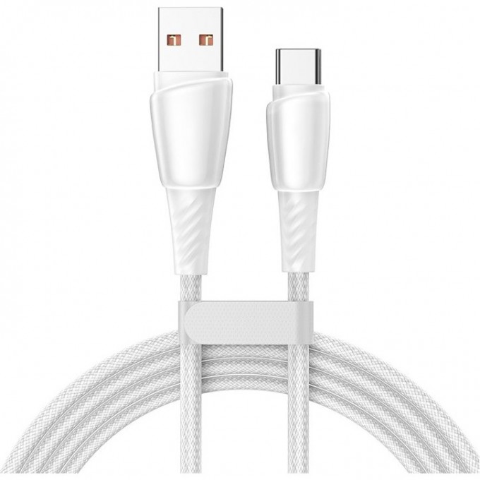 Кабель REXANT USB-A – Type-C, 5А, 100Вт, 1м, в белой нейлоновой оплетке 18-7067