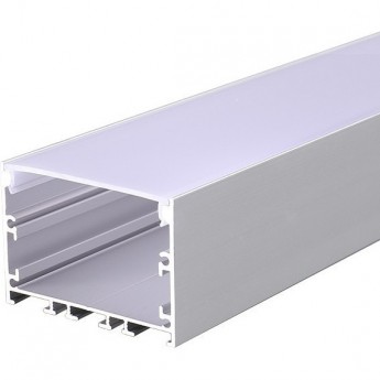 Комплект врезного алюминиевого профиля REXANT с рассеивателем, 62х32мм, 1м, Комплект врезного алюминиевого профиля REXANT с рассеивателем, 62х32мм, 1м,