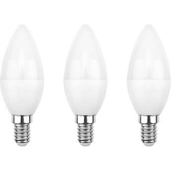 Лампа светодиодная REXANT СВЕЧА CN 7.5 Вт E14 713 Лм 6500 K холодный свет (3 шт./уп.) Лампа светодиодная REXANT СВЕЧА CN 7.5 Вт E14 713 Лм 6500 K холодный свет (3 шт./уп.)