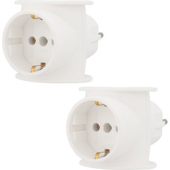 Набор тройников электрических универсальных REXANT 16А, 2 шт. Набор тройников электрических универсальных REXANT 16А, 2 шт.