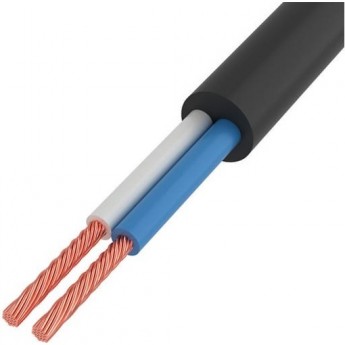 Провод REXANT ПВС 2x0.75 мм² соединительный черный 5 м Провод REXANT ПВС 2x0.75 мм² соединительный черный 5 м