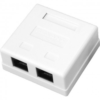 Розетка компьютерная REXANT RJ-45 (8P8C) внешняя 2-порта неэкранированная, категория 5e Розетка компьютерная REXANT RJ-45 (8P8C) внешняя 2-порта неэкранированная, категория 5e