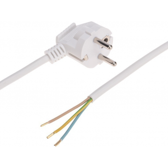 Шнур электрический REXANT с вилкой ПВС 3х1,0 мм2 2м, белый