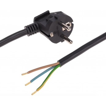 Шнур электрический REXANT с вилкой ПВС 3х1,5 мм2 3м, черный