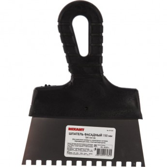 Шпатель фасадный REXANT 150 мм зуб 6х6 нержавеющая сталь, пластмассовая ручка Шпатель фасадный REXANT 150 мм зуб 6х6 нержавеющая сталь, пластмассовая ручка