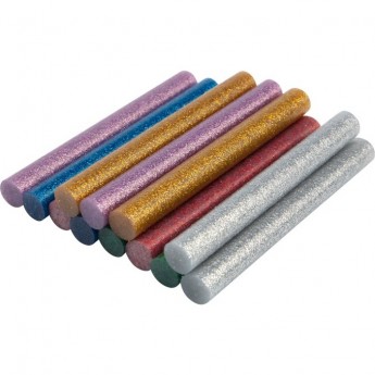 Стержни клеевые REXANT Ø11 мм, 100 мм, цветные с блестками (12 шт/уп), блистер Стержни клеевые REXANT Ø11 мм, 100 мм, цветные с блестками (12 шт/уп), блистер