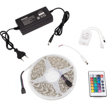 Светодиодная лента REXANT RGB 5 м с блоком питания и контроллером Светодиодная лента REXANT RGB 5 м с блоком питания и контроллером