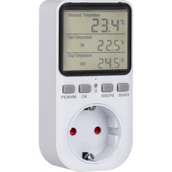 Терморегулятор цифровой REXANT 16А-01 в розетку, белый Терморегулятор цифровой REXANT 16А-01 в розетку, белый