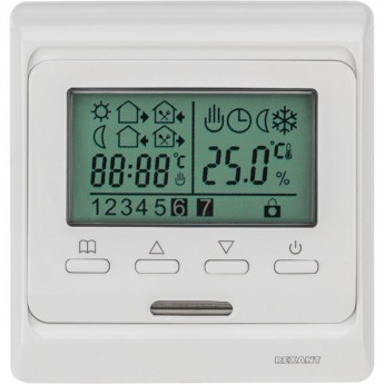 Терморегулятор REXANT R51XT с дисплеем и автоматическим программированием Терморегулятор REXANT R51XT с дисплеем и автоматическим программированием