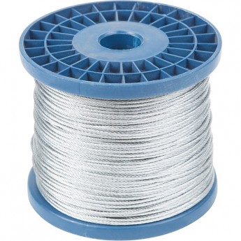 Трос стальной REXANT DIN 3055 (6x7) М2 (бобина 200м) Трос стальной REXANT DIN 3055 (6x7) М2 (бобина 200м)