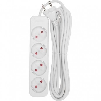 Удлинитель REXANT STANDARD 4 гнезда, 5м, 2х1,0мм², б/з, белый Удлинитель REXANT STANDARD 4 гнезда, 5м, 2х1,0мм², б/з, белый