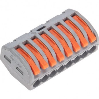 Универсальная клемма REXANT СМК 222-418, 8-проводная серая 0,08-2,5/4мм² 20 шт/уп Универсальная клемма REXANT СМК 222-418, 8-проводная серая 0,08-2,5/4мм² 20 шт/уп